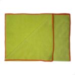Toalha em Microfibra 40x60 Amarela com Costura Laranja JS - Imagem 2