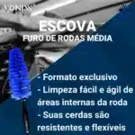 Escova Limpeza Furo De Rodas Média - Imagem 4